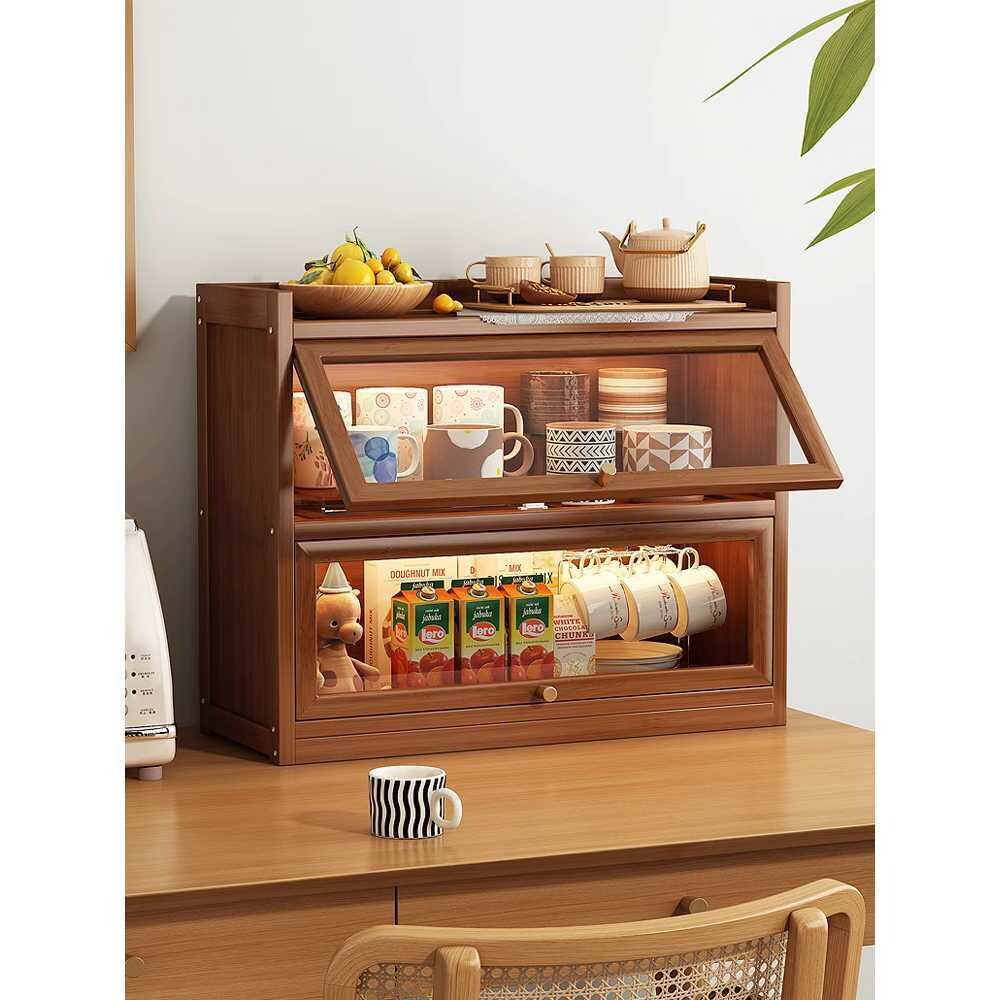 원목미니수납장 식탁위 다용도 틈새 둥근 3단 북유럽 식 약수납장 술장 덩굴식탁 3층