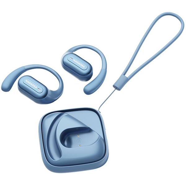 [해외] 나가오카 NAGAOKA 완전 무선 이어폰 오픈 이어형 Bluetooth 지원 라이트블루 NOW10LBL
