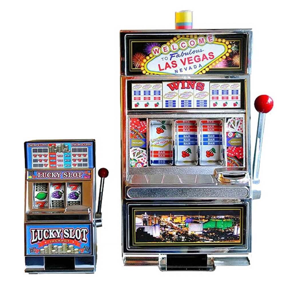 [오늘출발]슬롯머신 저금통 카지노 빠징코 인테리어선물 복고 머신 큰소리 LR 미니게임 저금통행운