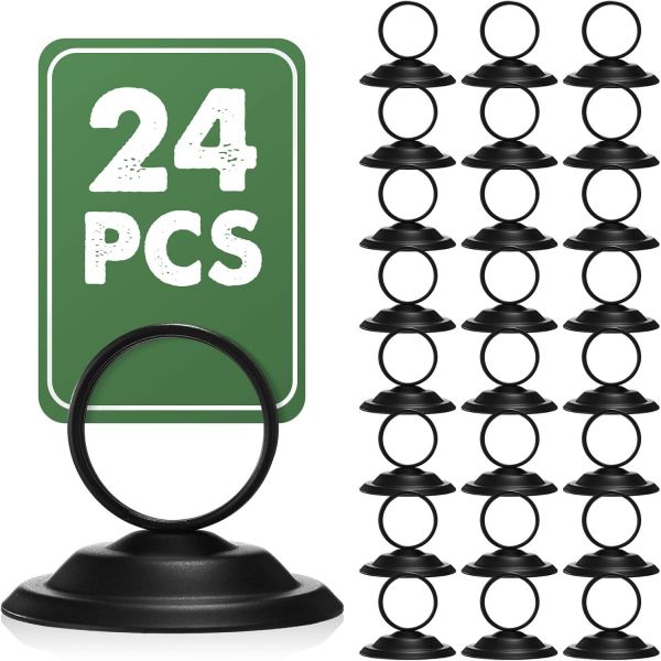 24개 테이블 번호 홀더 금속 자리 카드 스탠드 테이블탑 메뉴 표지판 결혼식 레스토랑 레시피 연회 생일검