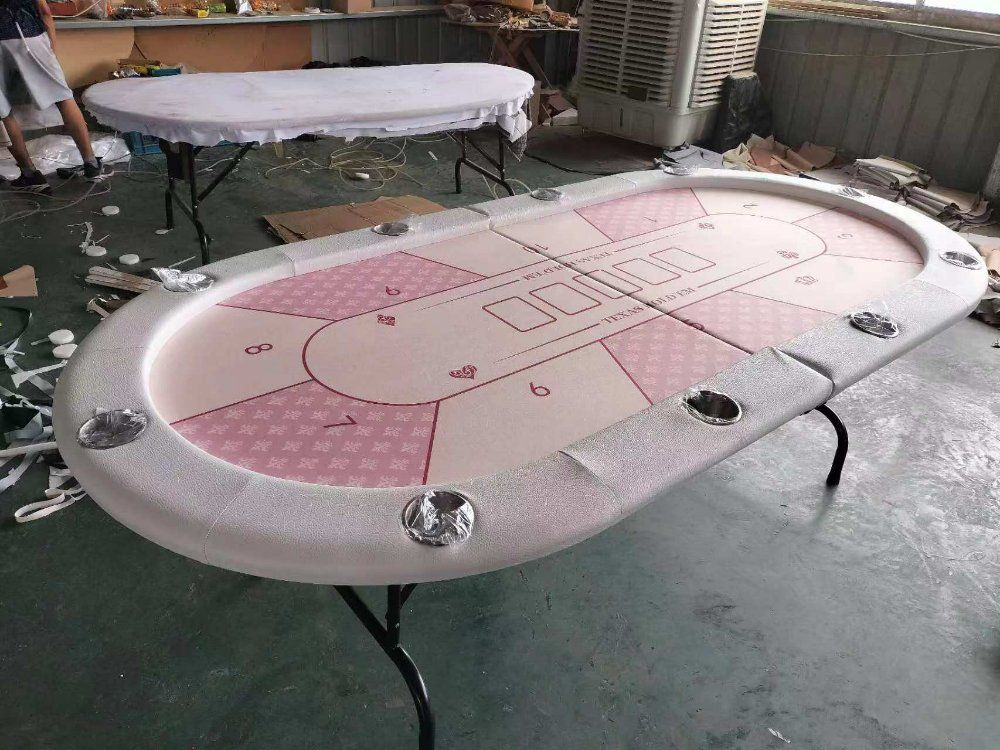 포커 홀덤 테이블 카지노 바카라 블랙잭 10인용 탁자 로터스 뿌리 분말 213 x 106cm