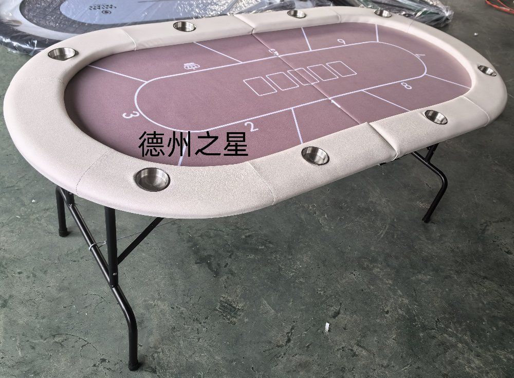 포커 홀덤 테이블 카지노 바카라 블랙잭 10인용 탁자 로터스 뿌리 분말 180 x 90cm