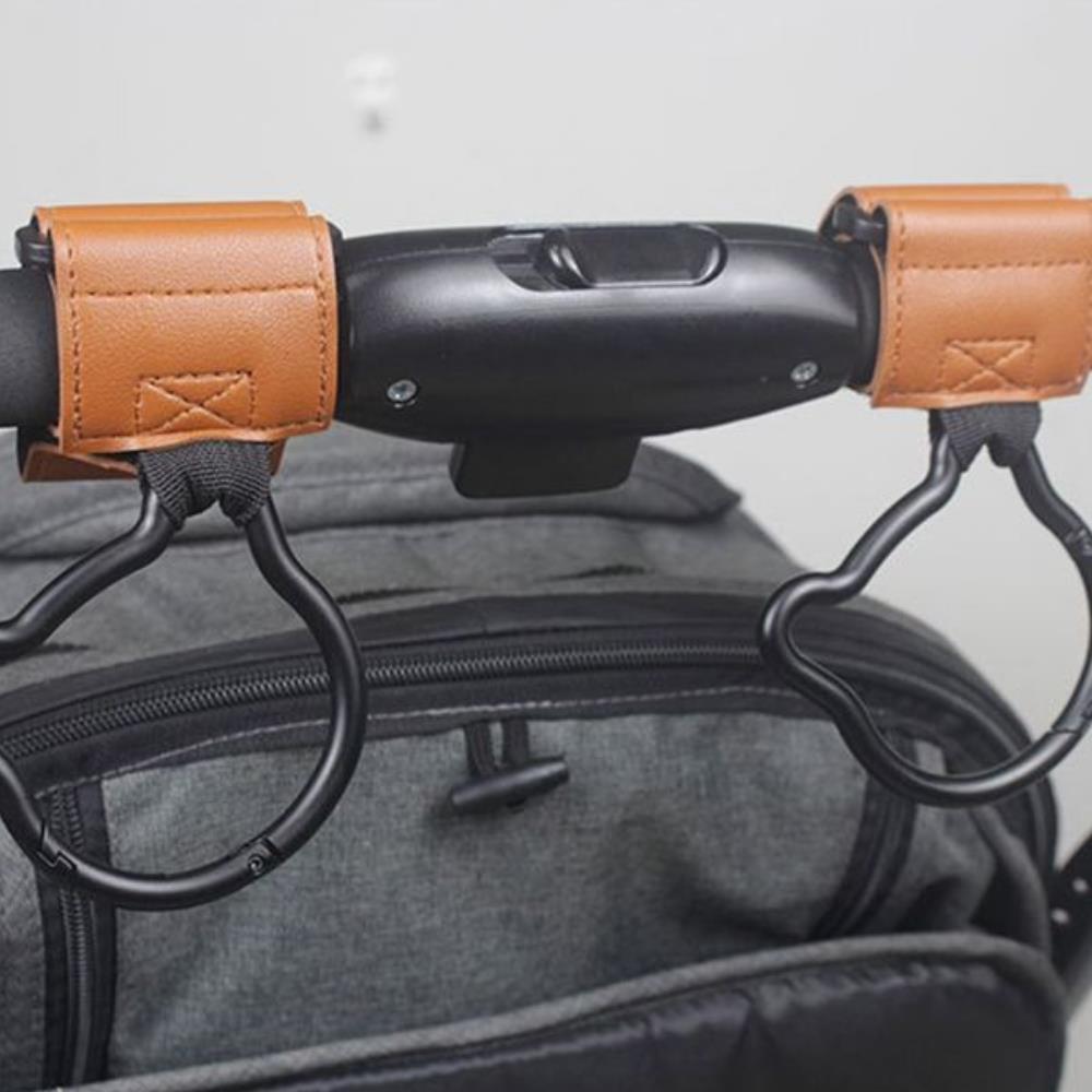 만화 곰 유모차 후크 PU 카트 주최자 행거 후크 솔리드 컬러 만화 유모차 액세서리