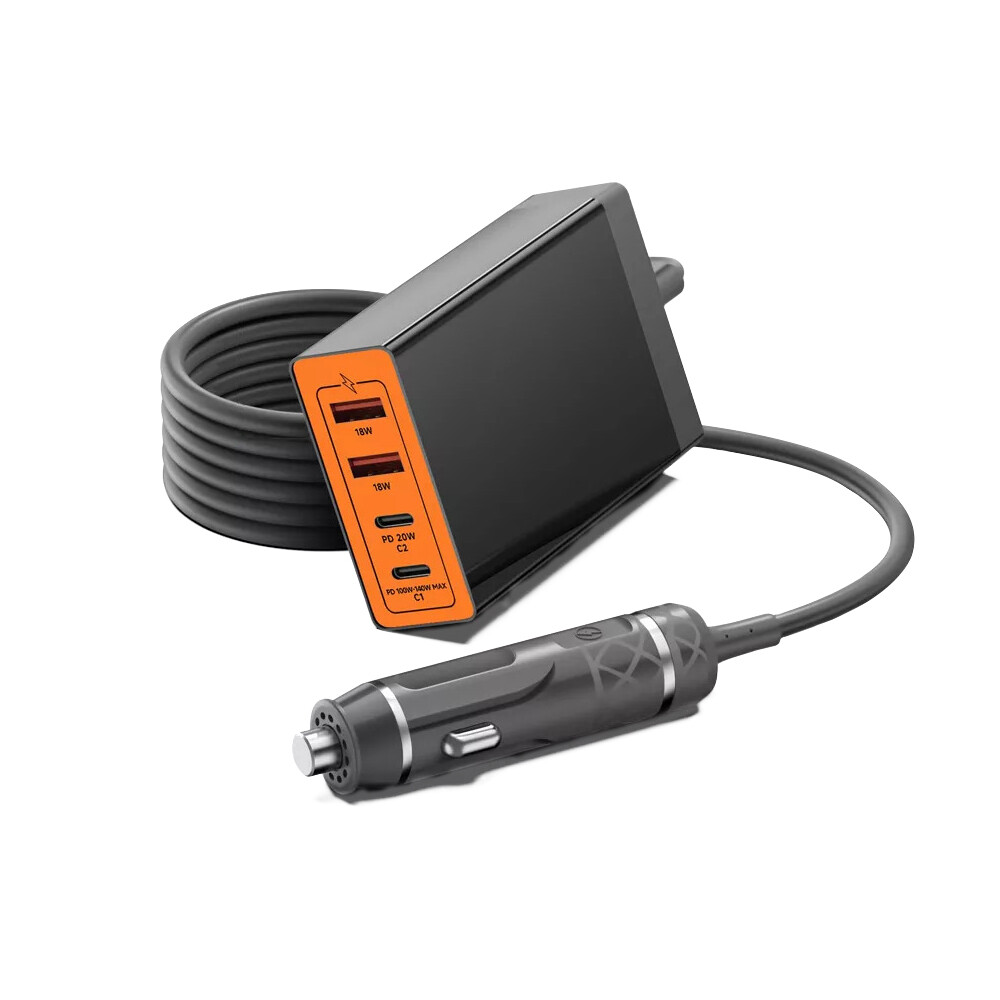 [노트옵션][오늘출발] 노트킹 노트킹 QC PD3.1 GAN USB A C타입 차량용 4포트 멀티 충전기 12V 24V 시거잭 자동차 어댑터 20V 28V 140W