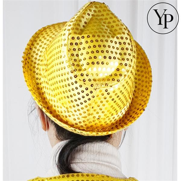 [오늘출발] 트로트 반짝이 모자 스팽클 신사모자 중절 페도라 카우보이 장기자랑 빤짝이 무대소품 (무료배송 이벤트)