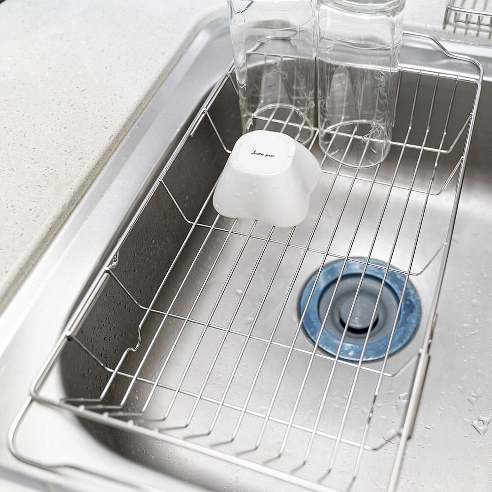 미니 슬라이드 씽크개수대 스텐 식기 건조대/밧드야식기/물빠짐/1단식/기/대형/무타/공식/상부/장/부착형