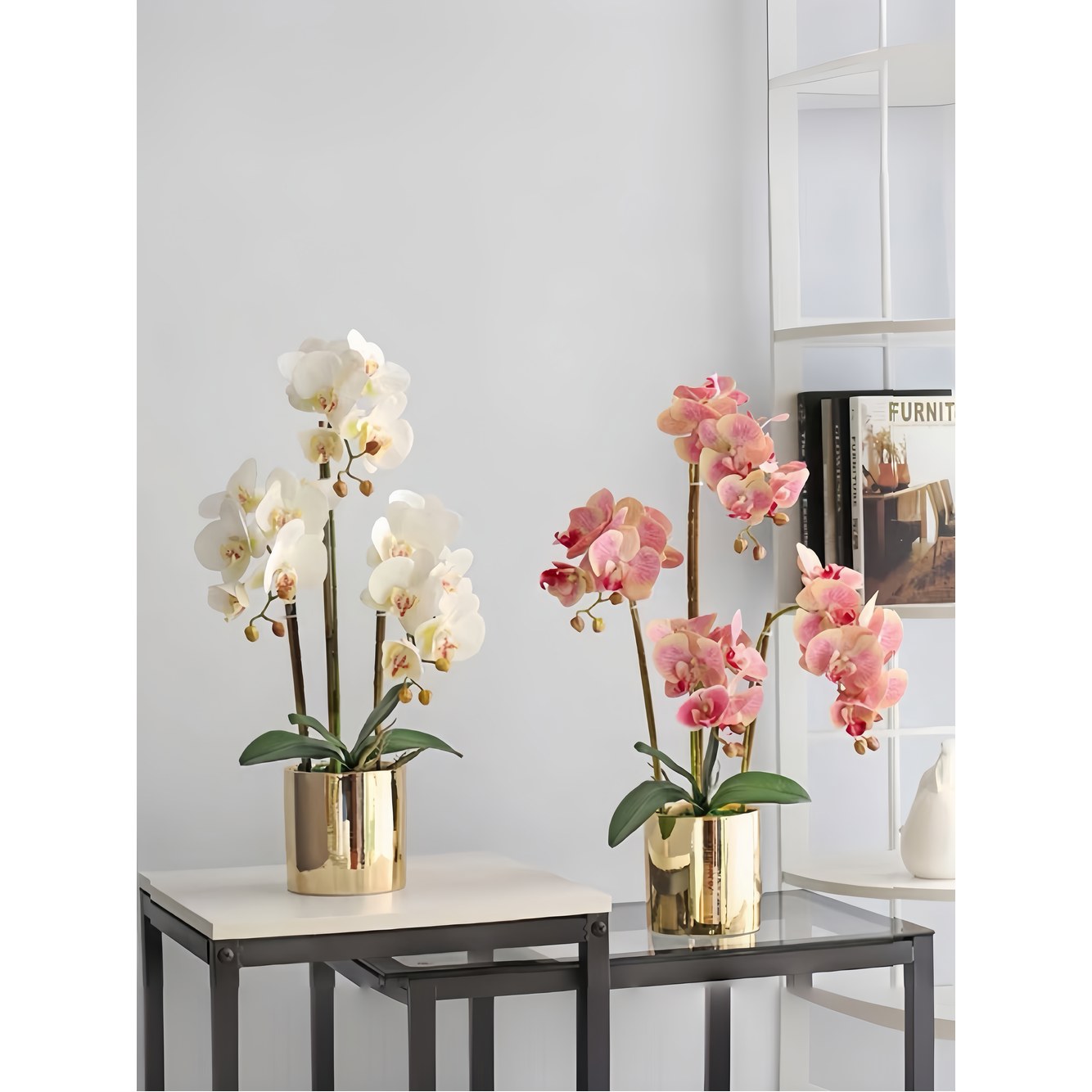 [오늘출발] 호접란 조화 화분 장식 소나무 인조 계산대 상품 타옵션 1 분재 선물 인공 데코 카페