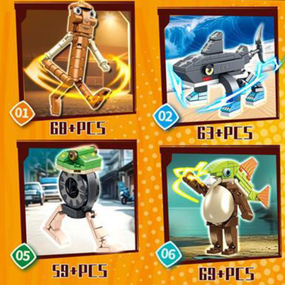 1+1 이탈리안 브레인롯 블럭 랜덤 디자인 레트로 감성 키덜트 피규어 장난감 SNS 인기템 인테리어 소품