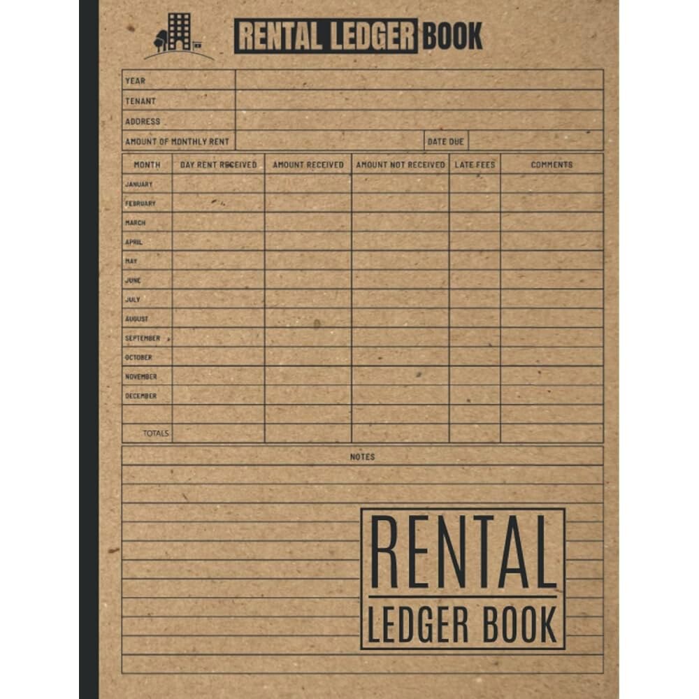 [오늘출발] 임대 원장 책: 임대인 임대료 영수증 | 관리 노트 및 부동산 관리자를 위한 기록 책 ... 수취인 이름 주소