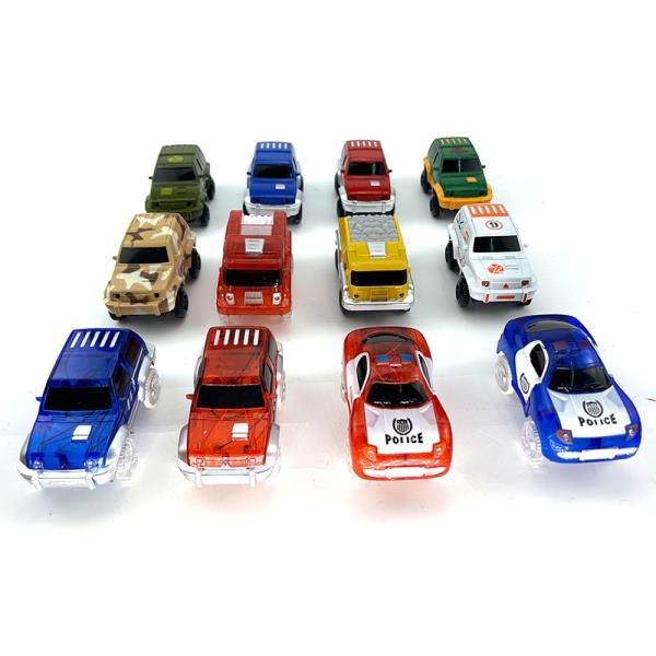 마법의 빛나는 경주 트랙 자동차 장난감 차량 LED 조명 전자 부품 크리스마스 생일 선물 어린이를위한