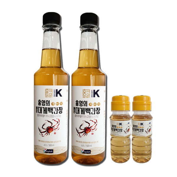 [오늘출발] 홍영의 홍영의 붉은대게 백간장 500ml 2개 +100ml 2개
