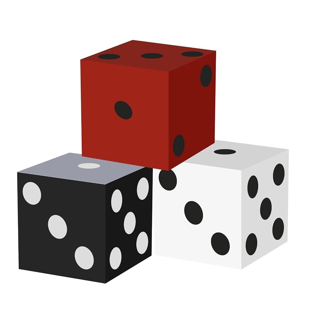 WOOPSU 3팩 대형 카지노 주사위 상자 주사위 선호 상자 카지노 테마 파티 장식 라스베이거스 점보 거대