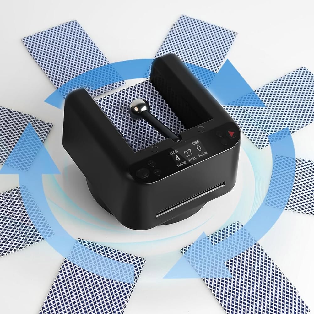 카드스핀 자동 카드 딜러 머신 360 회전 2 데크 카드 빠르고 안정적인 부드러운 거래 카지노 텍사스 홀덤