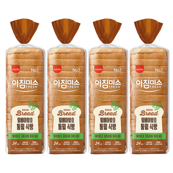 [에스피씨삼립]삼립 삼립 토종효모로 만든 통밀식빵 755g 4봉