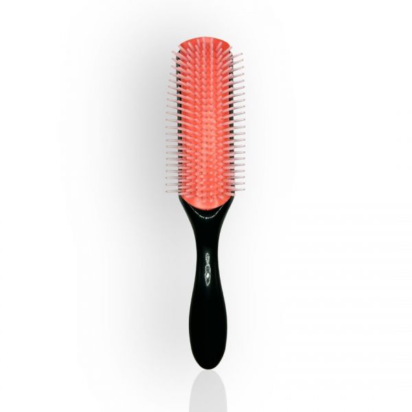 커럴 케이오. 곱슬머리 브러시 검정색 빨간색 9줄 스타일링 부드럽게 하기 긴 머리 정리 컬 정의용 - 여성