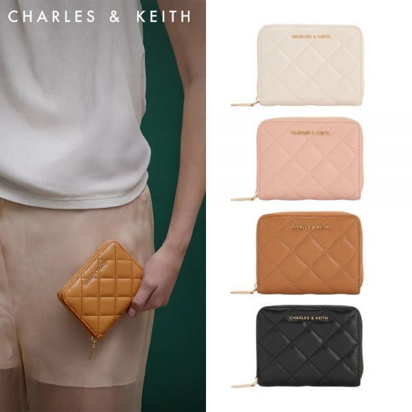 찰스앤키스 찰스앤키스 알바 퀼티드 지퍼 어라운드 월렛 여성 퀼팅 반지갑 카드지갑 지갑