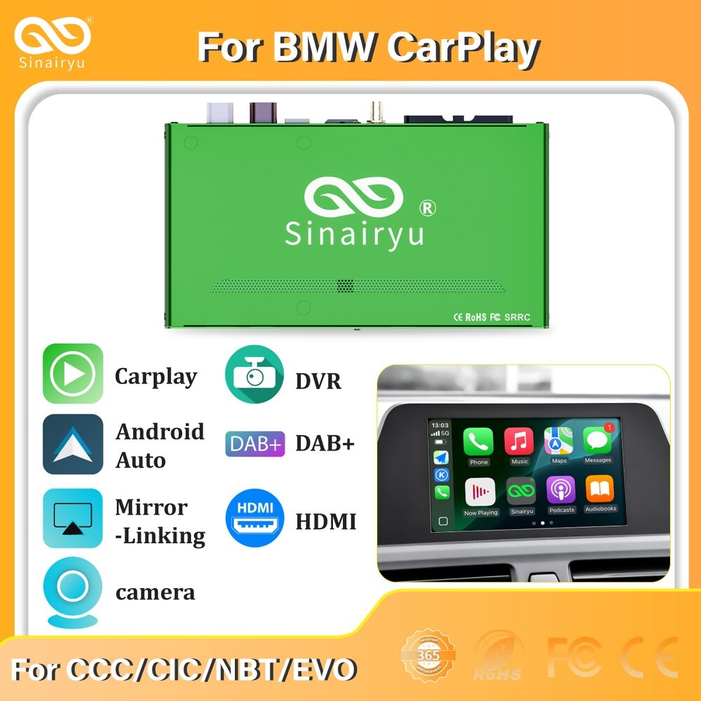 [오늘출발] 카플레이 모니터 Sinairyu CarPlay 무선 Car Play BMW EVO CCC CIC NBT E90 F20 F30 X5 E70 X3 X1 쿠페