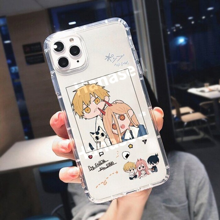 [오늘출발] 체인소맨 애니메이션 게임 굿즈 휴대폰 스마트폰 케이스 아이폰 1112프로-B/아이폰 SE 2020용