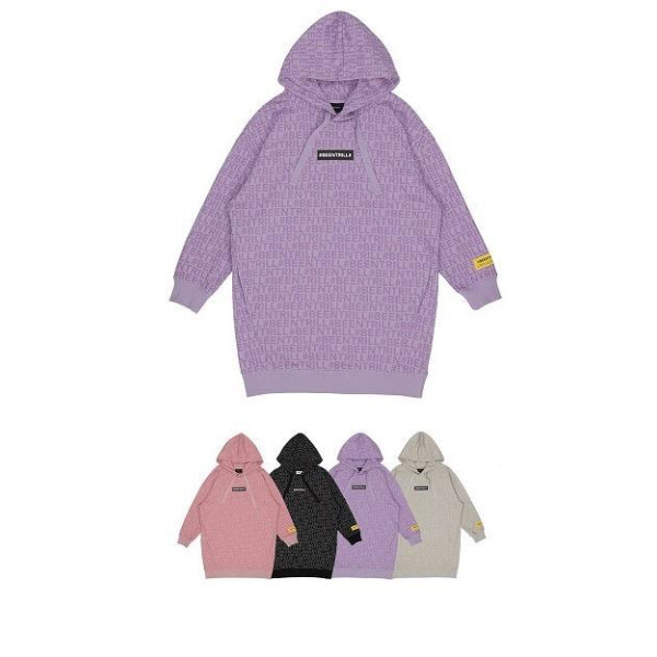 빈트릴 모다천안아산점 여성 모노그램 오버핏 후드 원피스 (4컬러) BA213OP00