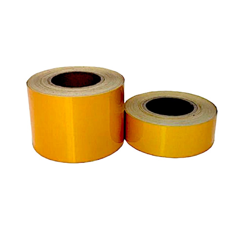 [오늘출발] 관공서 체육공원 시설 기구 기둥 볼라드 빛 반사 테이프 황색 15cm 45.7M 정지 안전