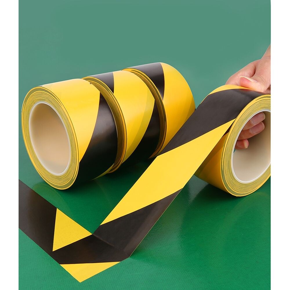 바닥 안전 표시 PVC 타이거 마크 테이프 검정 노랑 줄무/사선/라인/접근/금지/반사/테잎/위험/경고/컬러