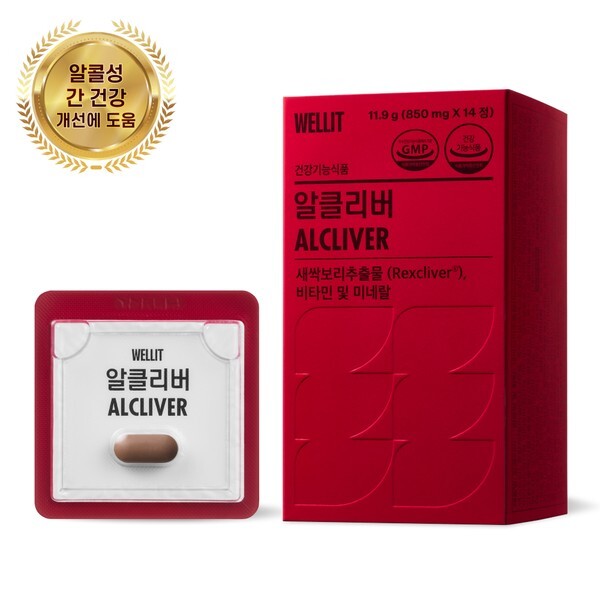 알클리버 알콜성 간건강 개선 새싹보리추출물 14정 1box