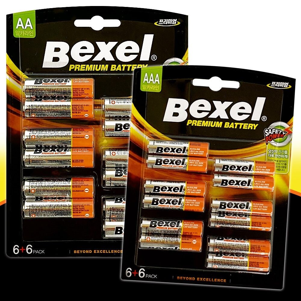 (LR6 알카라인AA) 알카라인건전지12알/AA/AAA/알카라인/온라인전용/가성비/안전한/누액/방지/무수은/장난감