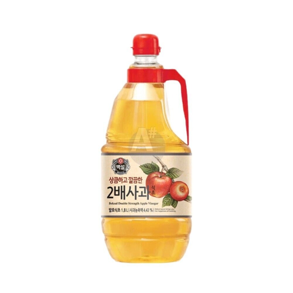 백설 백설 2배사과식초 1.8L/2배/사과/식초/오뚜기3배/청정/원사과식초/샘/표양/조식초/오뚜기/발효/3배/사과2배