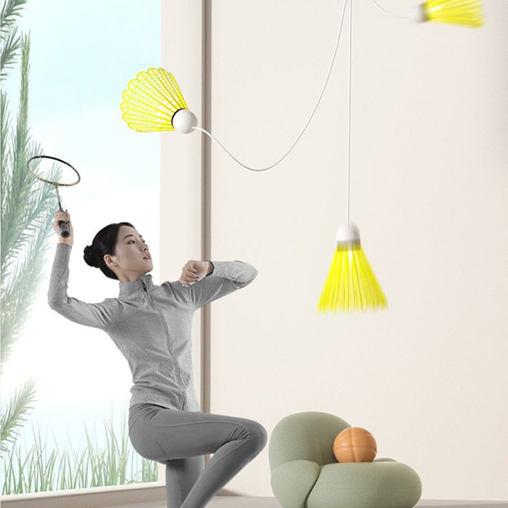 [오늘출발] 리턴콕 배드민턴 실내 혼자하는 셀프 돌아오는 셔틀콕 연습 부메랑 혼자치기 천장 나홀로 집안 거실