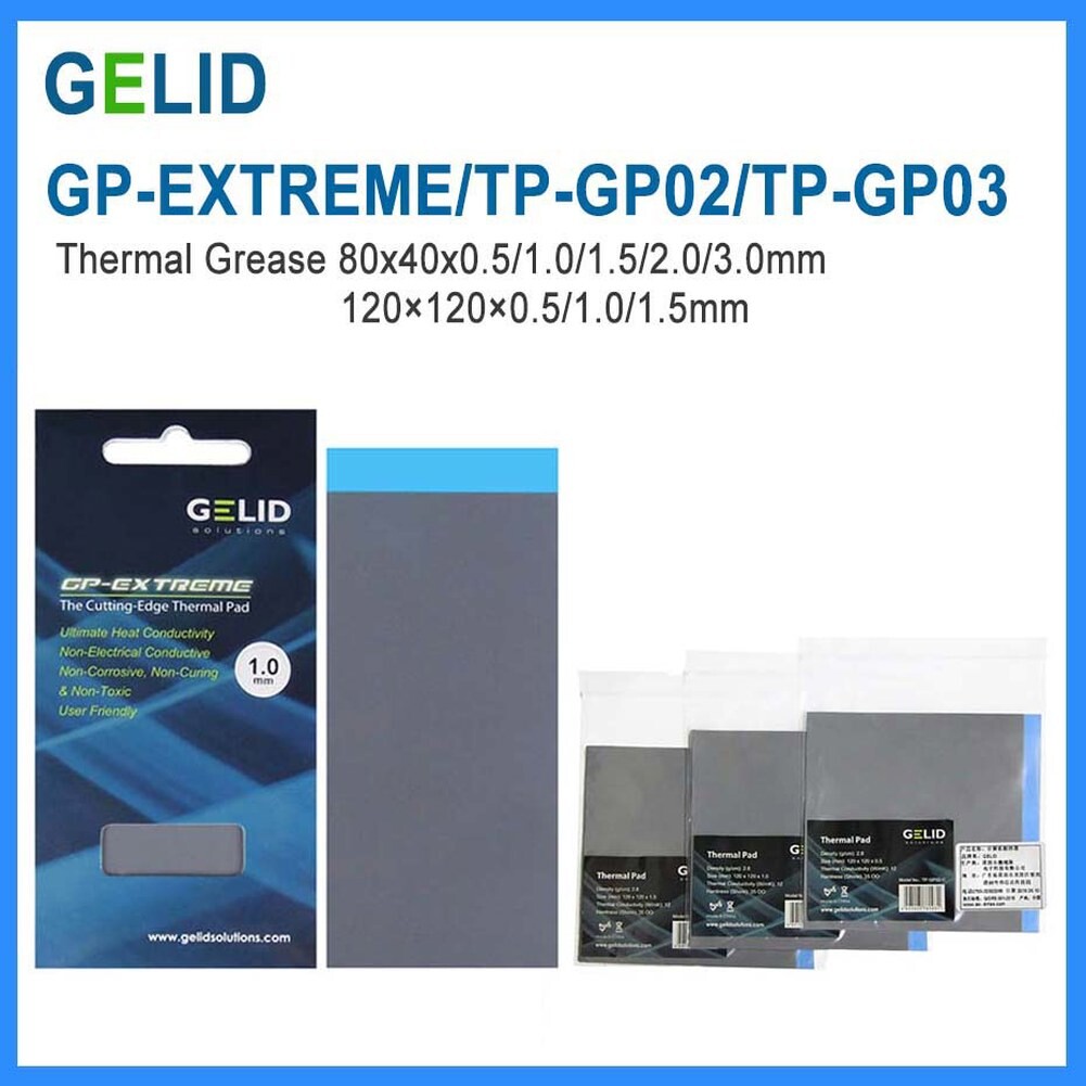 [오늘출발] GELID GP EXT SSD 전도성 80X40MM 히트 12W 패드 RAM ME MK 싱크 냉각 0MM