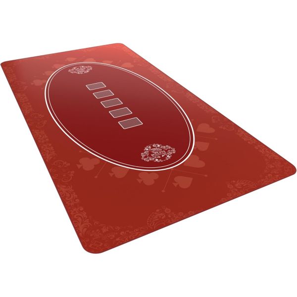 Bullets Playing 카드 포커 레이아웃 테이블 상판 매트 63인치 x 315인치 카지노 나이트용 디럭스 플레이