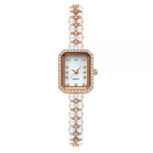 미국수입정품 Reginald 여성용 럭셔리 시계 손목 다이아몬드 스퀘어 스몰 다이얼 팔찌 캐주얼 쿼츠 패션 시