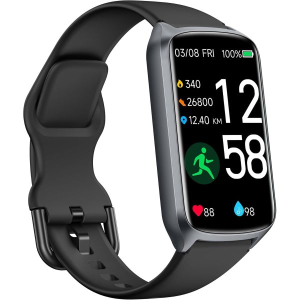 건강 피트니스 트래커 24시간 심박수 혈중 산소 혈압 수면 추적기 5ATM 방수 활동 걸음 수 측정기 만보계 S