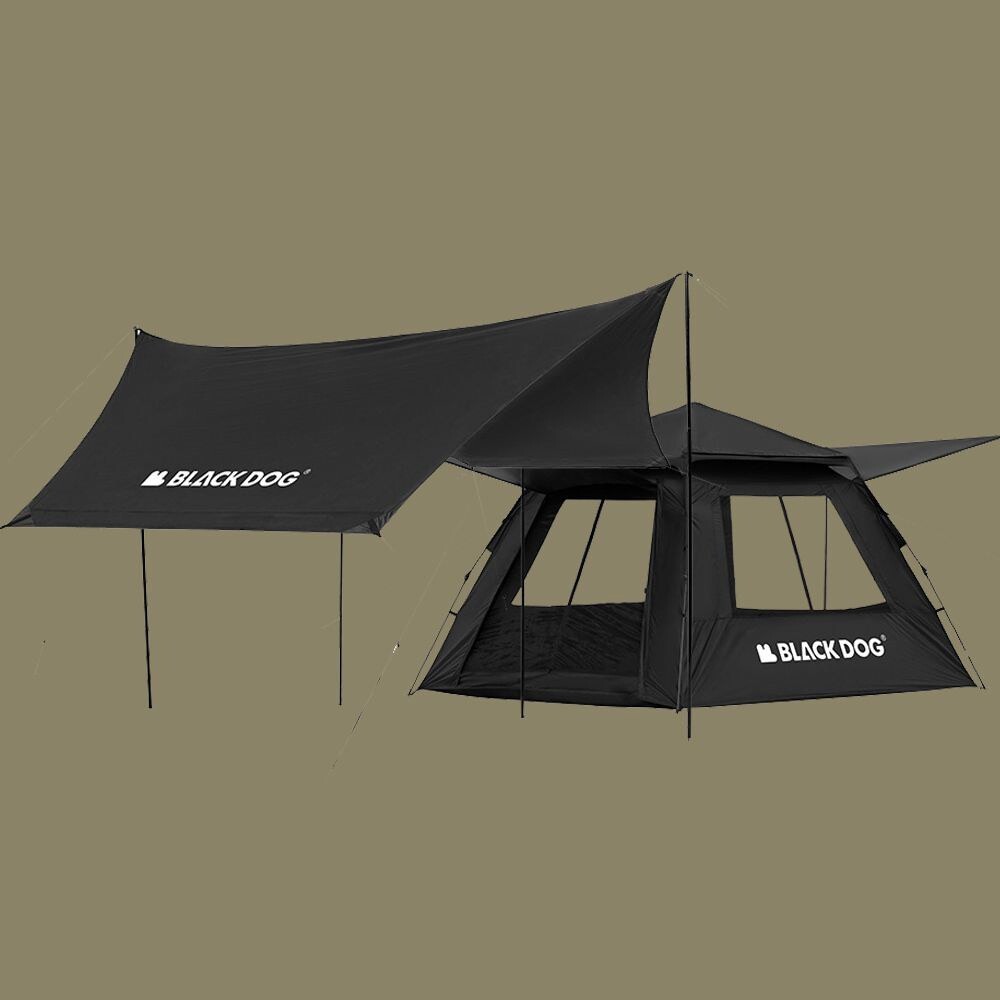 [오늘출발]자동텐트 돔형 옥타돔 커크햄 연결형 어센던시 코팅 그늘막 블랙 쉘터 Bla dog