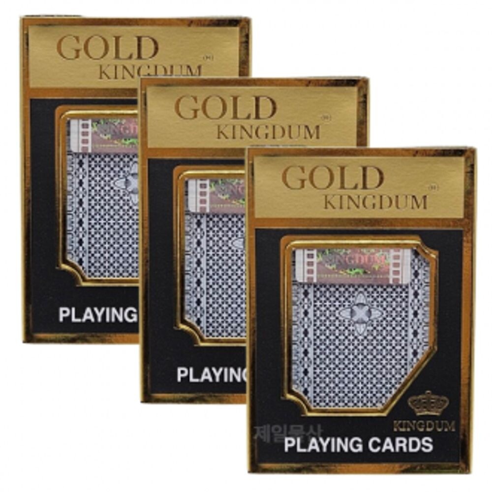 골드킹덤 트럼프 카드 3개/게임/놀이/플레잉/포커/카지노/도둑잡기/바카라/블랙잭/원카드/조커뽑기