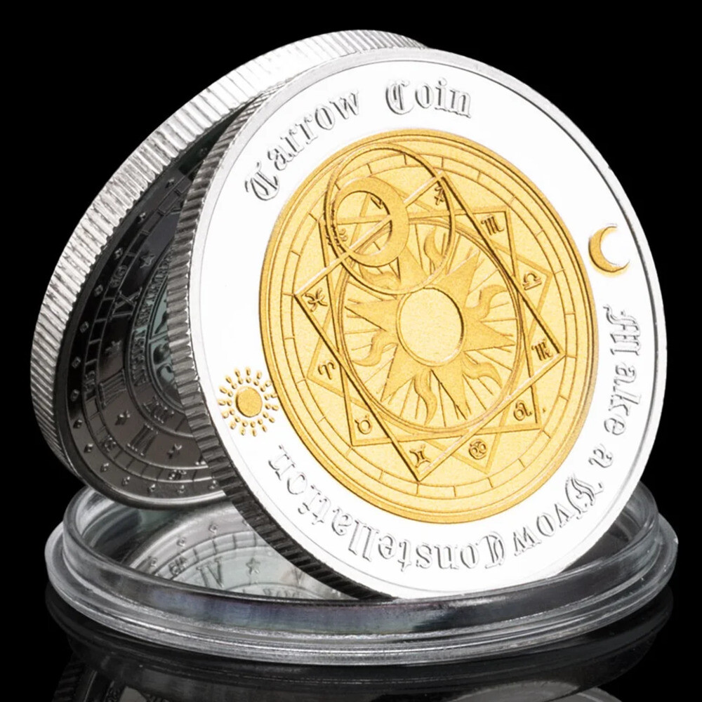 비트코인 동전 행운의 사랑을 기원하는 선물 12 별자리 기념품 유럽과 미국 타로