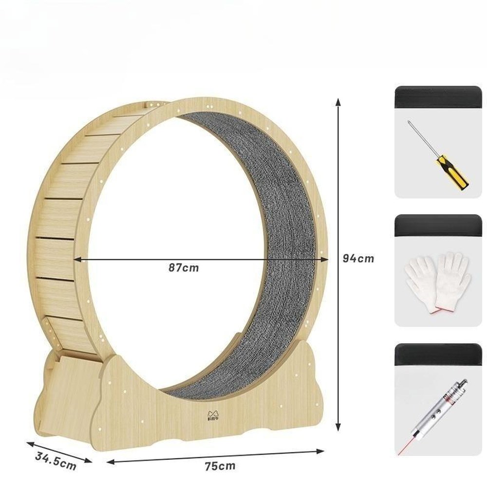 캣휠 무소음 런닝머신 원목 캣워커 쳇바퀴