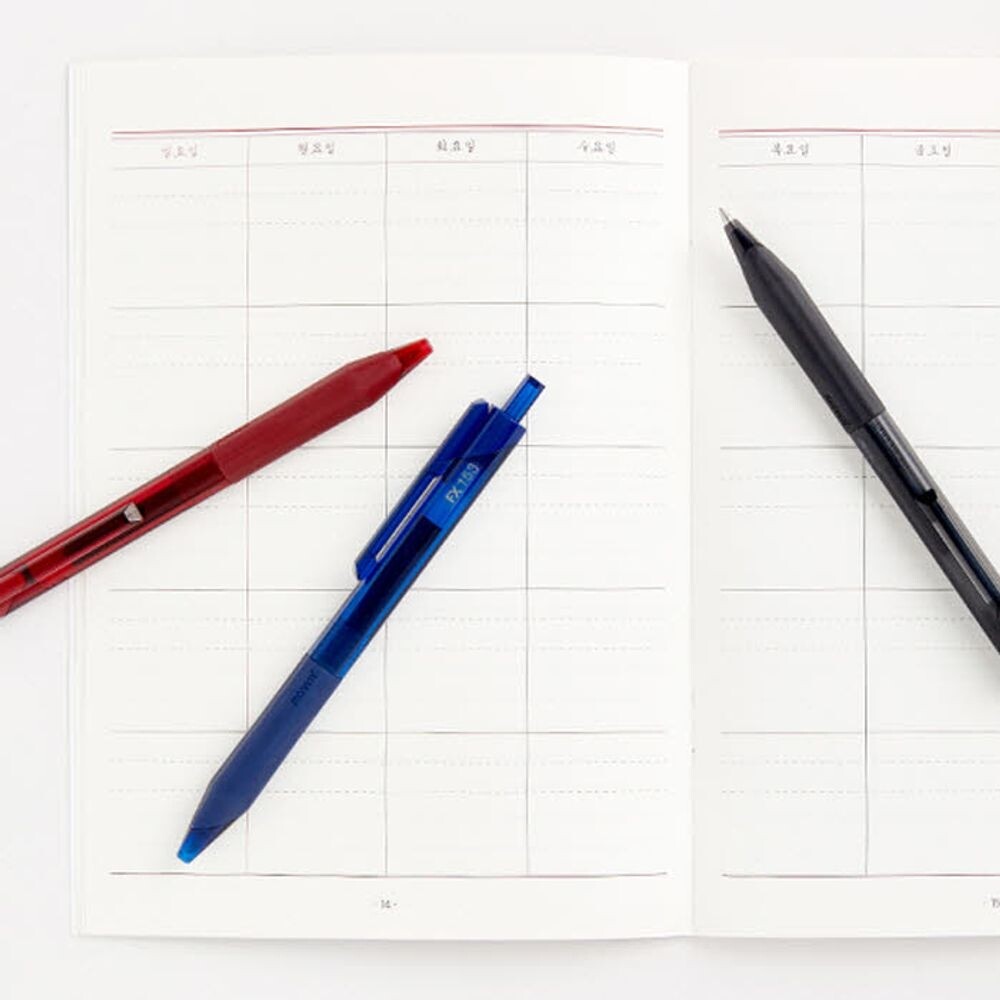 (레드)모나미 에프엑스 FX 153 볼펜 0.7mm 12개/디자인/똑딱/문구/사무/기념품/모음/묶음/선물/세트/볼펜