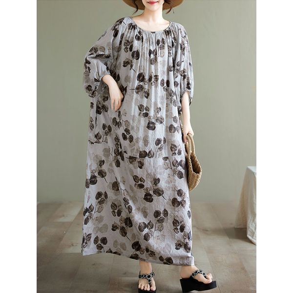 베나프 하프클럽/리즈 프린트 루즈핏 롱원피스_BJ2OP030