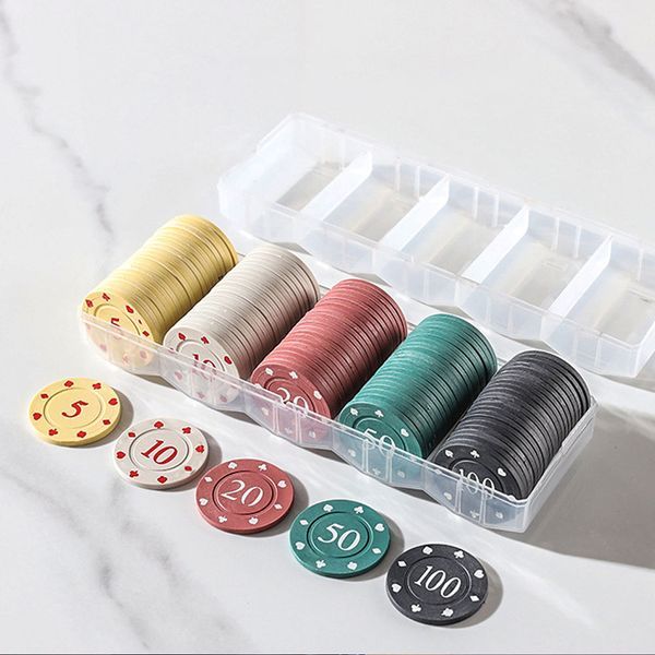 (핫트랙스)카지노칩 5색 포커침 홀덤침 라스베가스 100p B1109