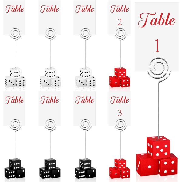 9세트 번코 주사위 테이블 번호 자리 카드 홀더 카지노 게임 키트 1 2 3 테마 파티 장식 나이트 선물 스타