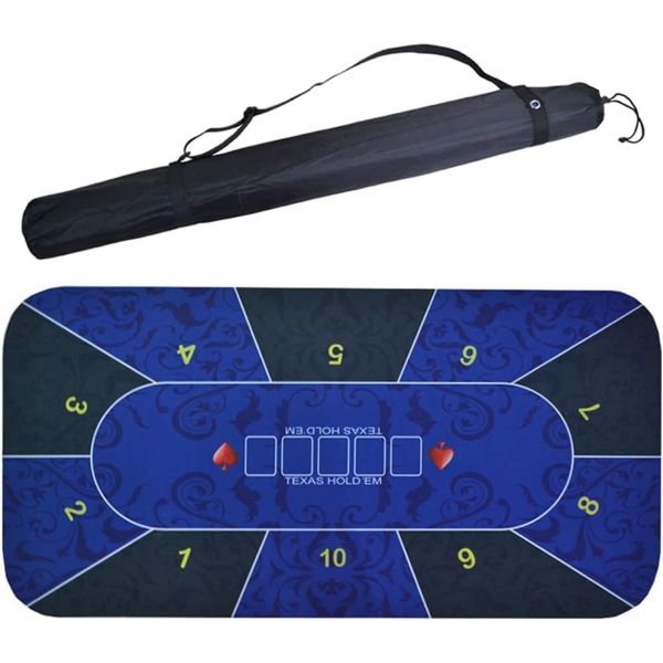 전문가용 포커 매트 휴대용 테이블 레이아웃 텍사스 홀덤 홈 게임 나이트용 최대 10인용 블랙잭 카지노 토