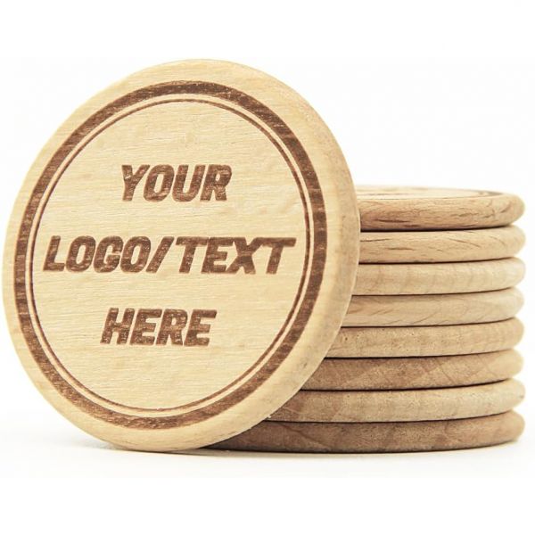 맞춤형 목재 포커 칩 100개 각인 디자인 텍스트 파티 바 보드게임 게임 나이트 결혼식 기업 행사용 맞춤 토