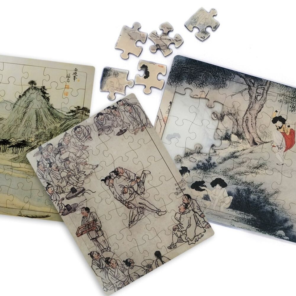 (08. 야금모행) 35조각 민화 치 매 예방 목재 판퍼즐 ( M사이즈 )