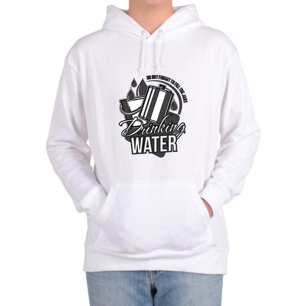 기모후드티 물을 마시자 Drinking Water 물통 비상물 WFG9QKP