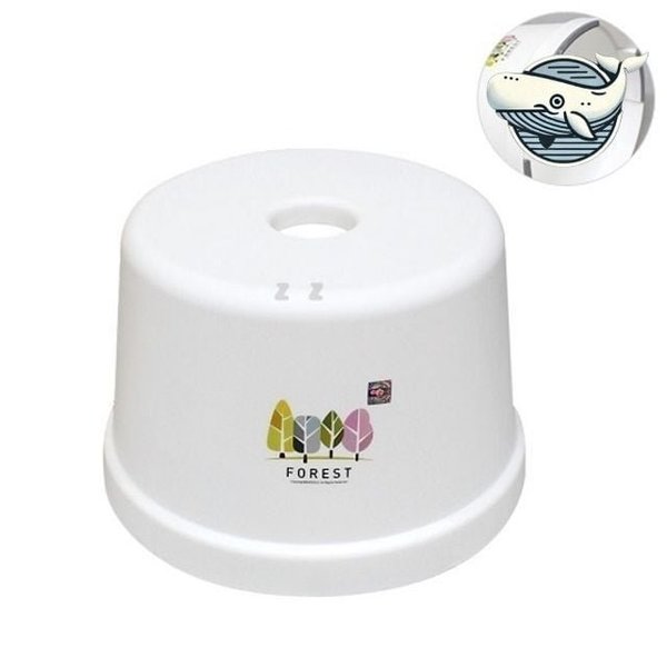 화이트 원형 욕실 의자 편리한 세면대 높이 (WFH8VCC)