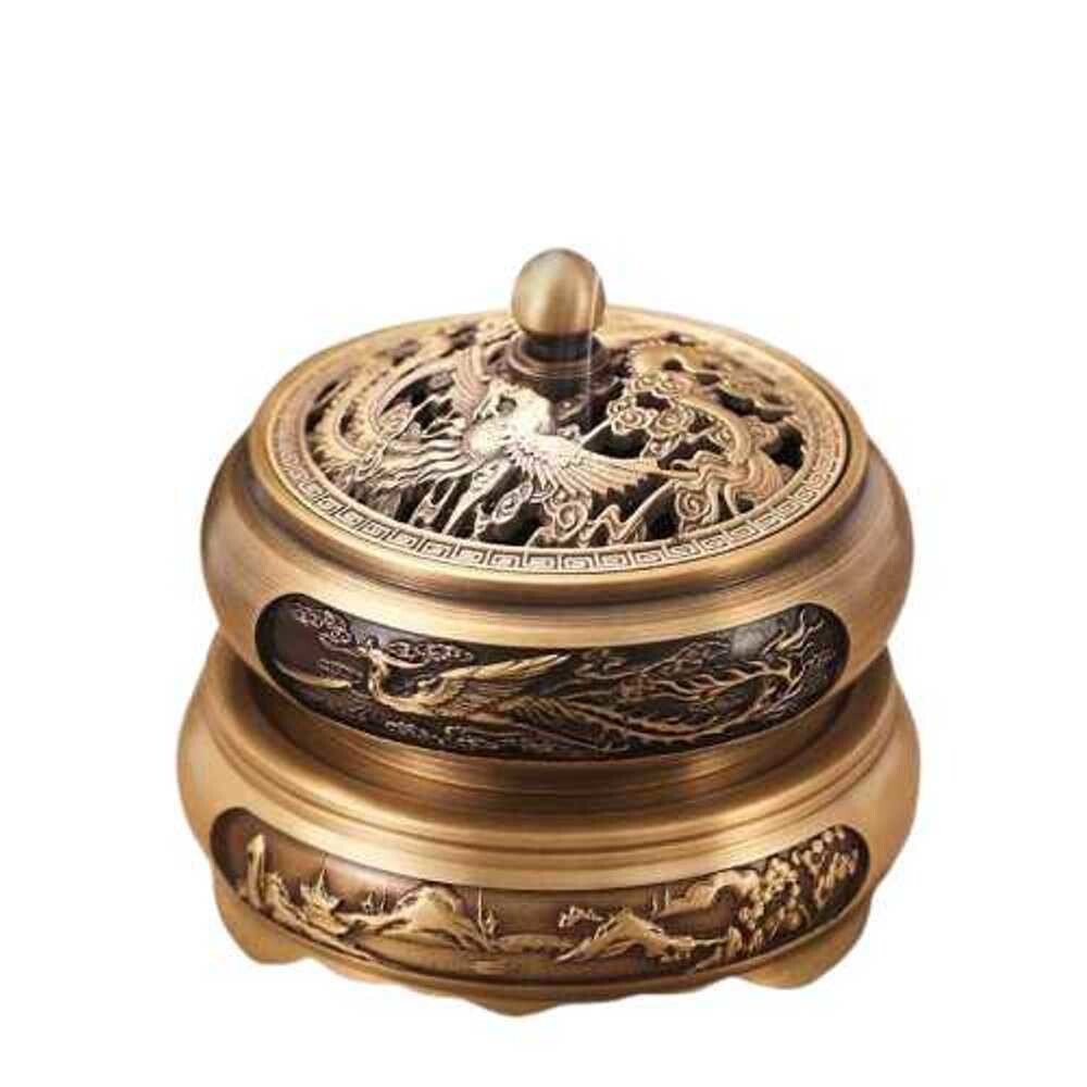 [오늘출발]황동향로 아로마 테라피 미니 향꽂이 제사 용봉선강동받침동향초 중국 세트 연꽃 아로마테라피