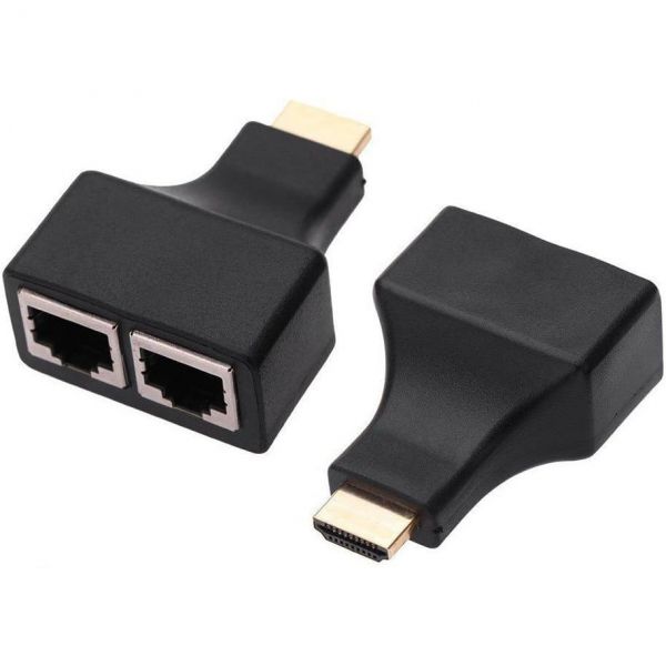 hdmi 리피터 케이블 거리 연장기 HDMI HDMI-RJ45 네트워크 어댑터 Qaoqud