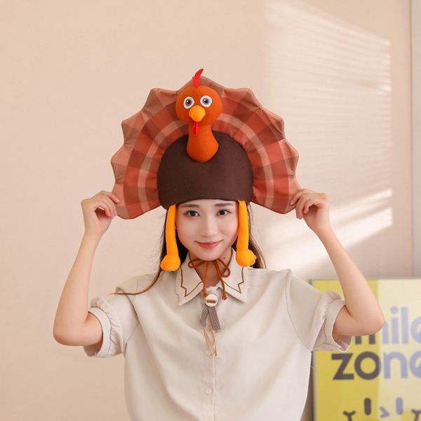 심쿵 파티용품 모자 뽀글이 머리띠 공연 소품 캐릭터 사진촬영 칠면조 심쿵