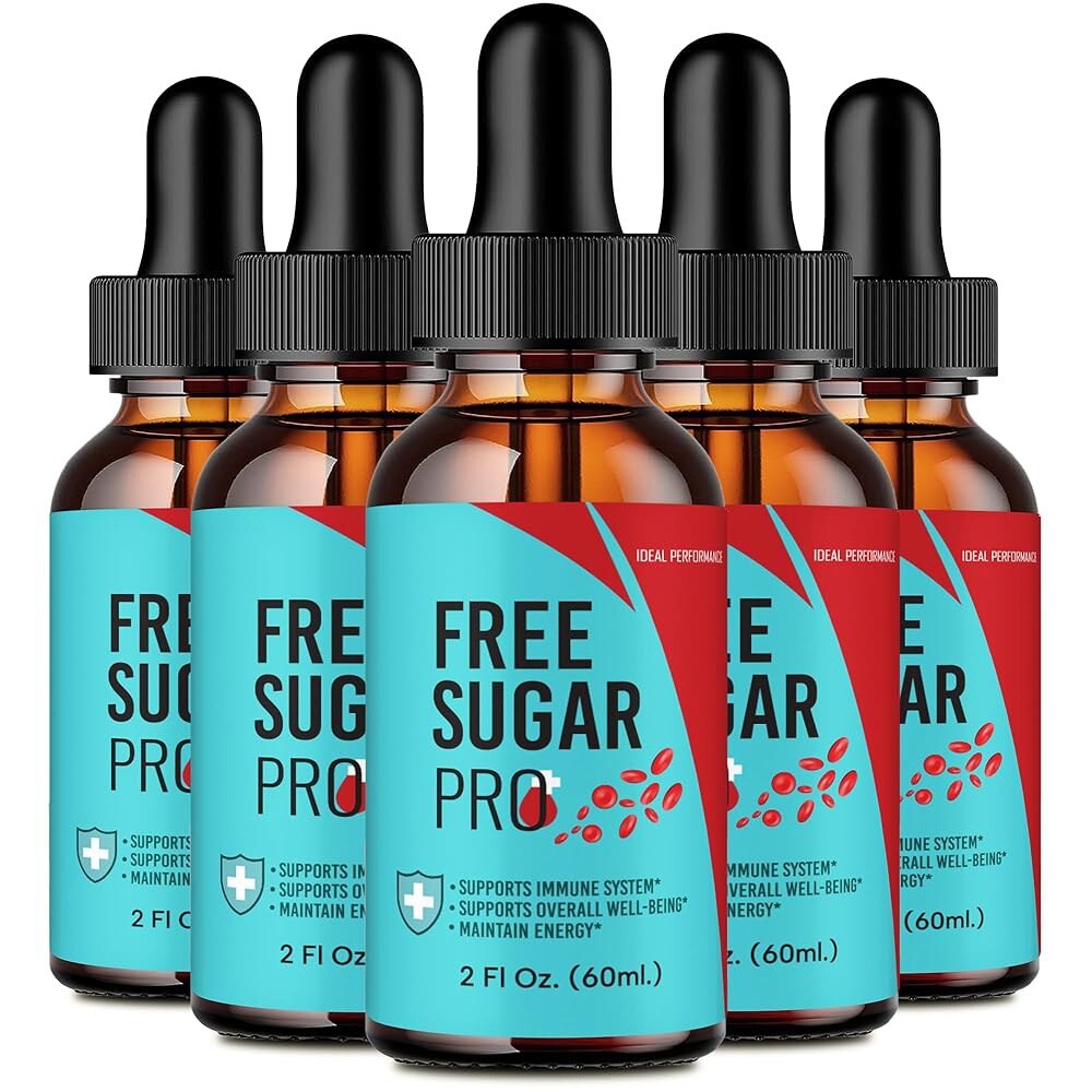 무료 슈가 프로 드롭 혈액 조제분유 지원 보충제 액체 드롭 - 최대 강도 건강 및 웰빙 모든 리뷰 (5팩)